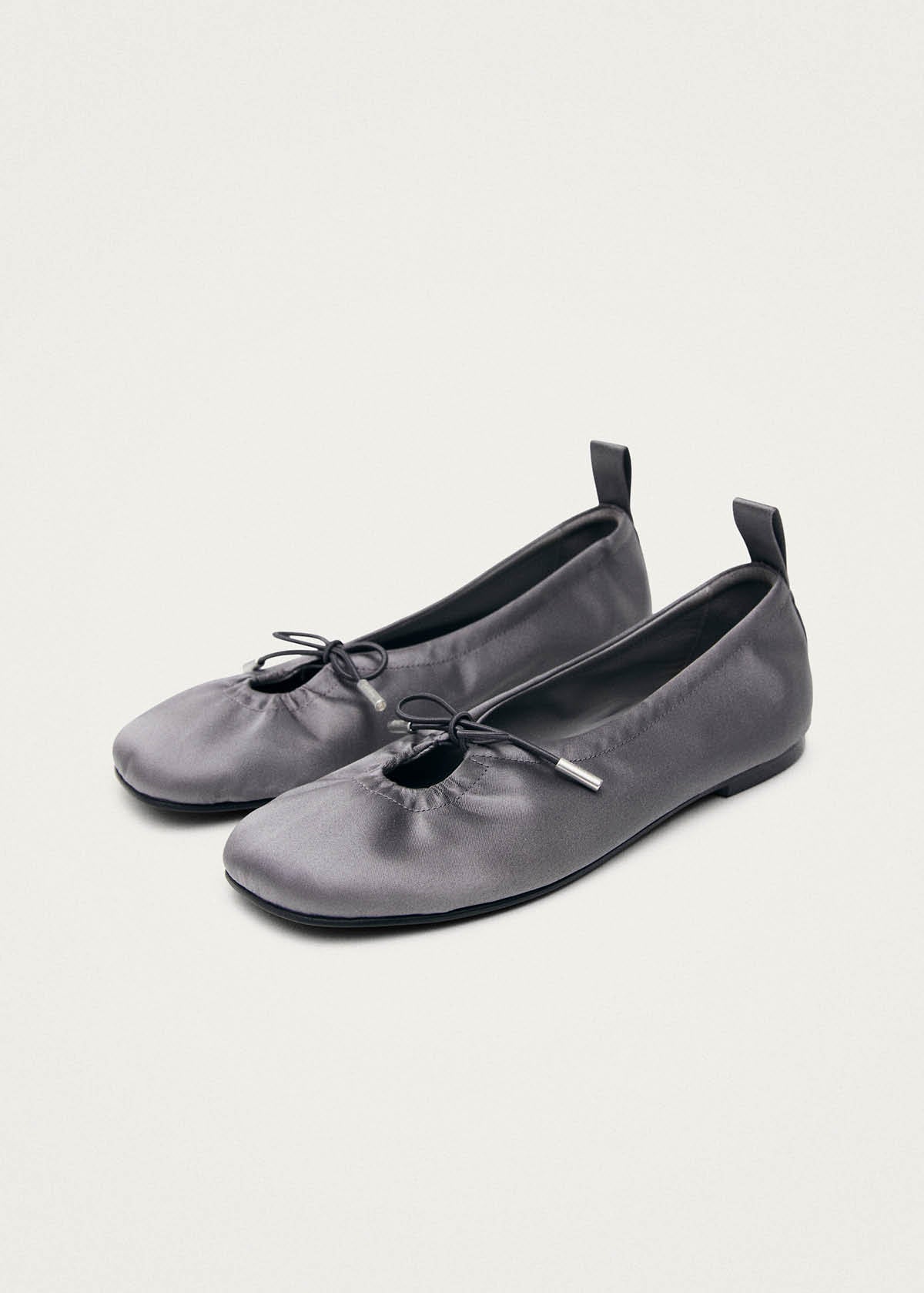 Rosalind Silky Grey Ballet Flats