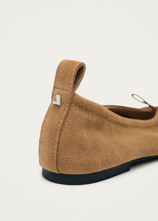 Rosalind Suede Tan Leather Ballet Flats-image
