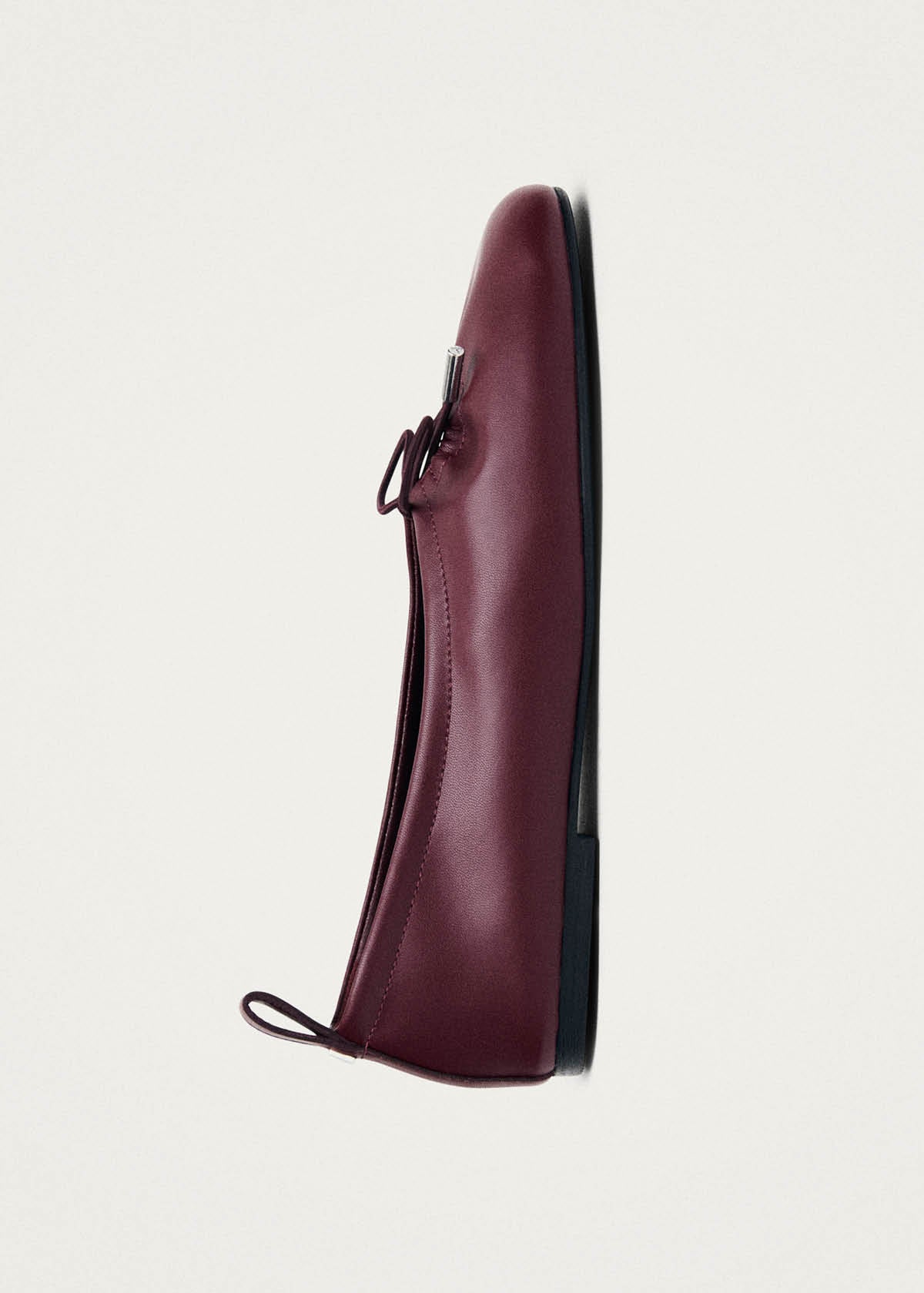 Rosalind Burgundy Vegan Leather Ballet Flats