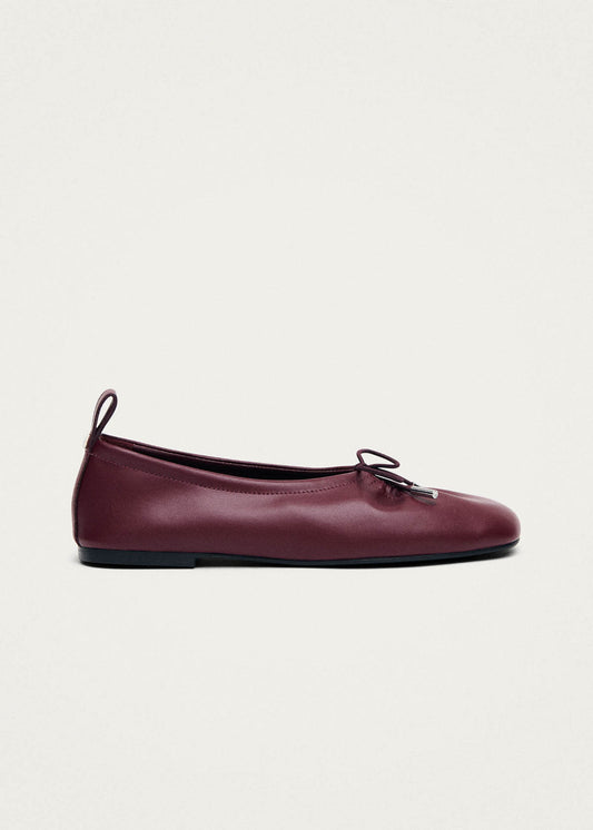 Rosalind Burgundy Vegan Leather Ballet Flats-image