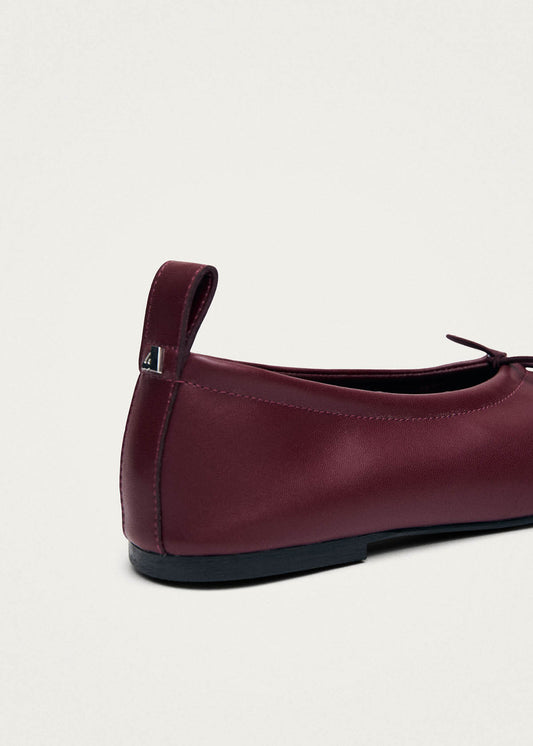 Rosalind Burgundy Vegan Leather Ballet Flats-image
