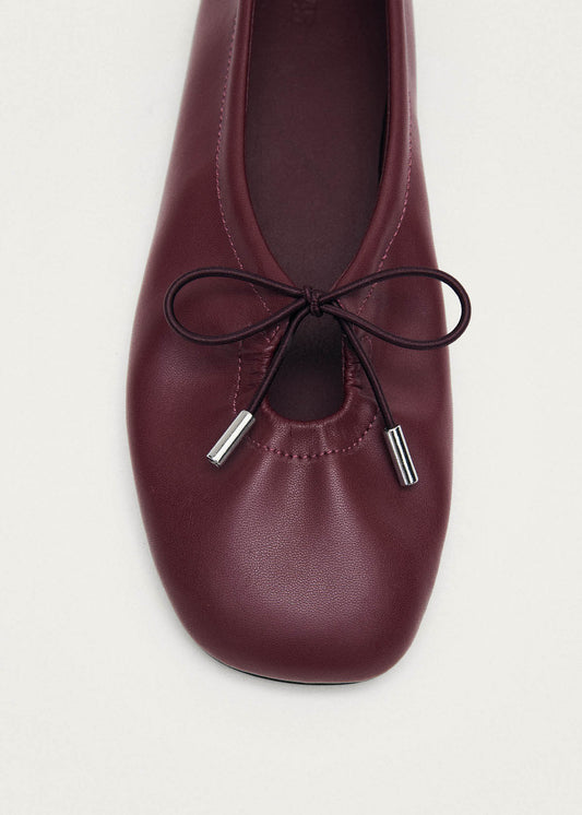 Rosalind Burgundy Vegan Leather Ballet Flats-image