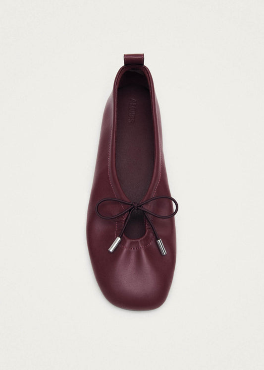 Rosalind Burgundy Vegan Leather Ballet Flats-image