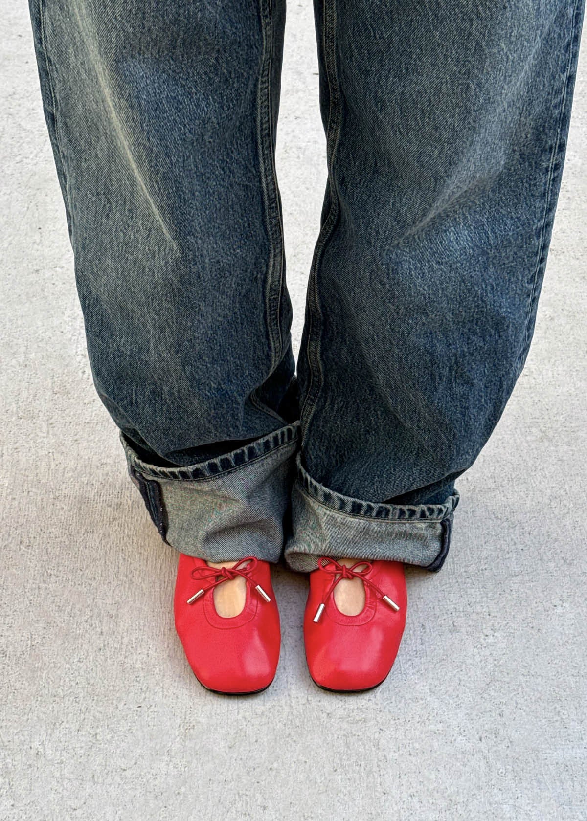 Rosalind Vegan Rote Vegan-Leder Ballerinas