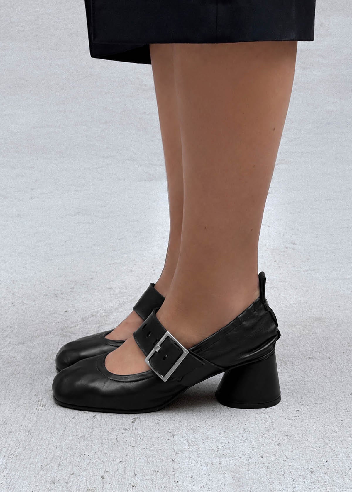 Rowena Schwarze Leder Pumps