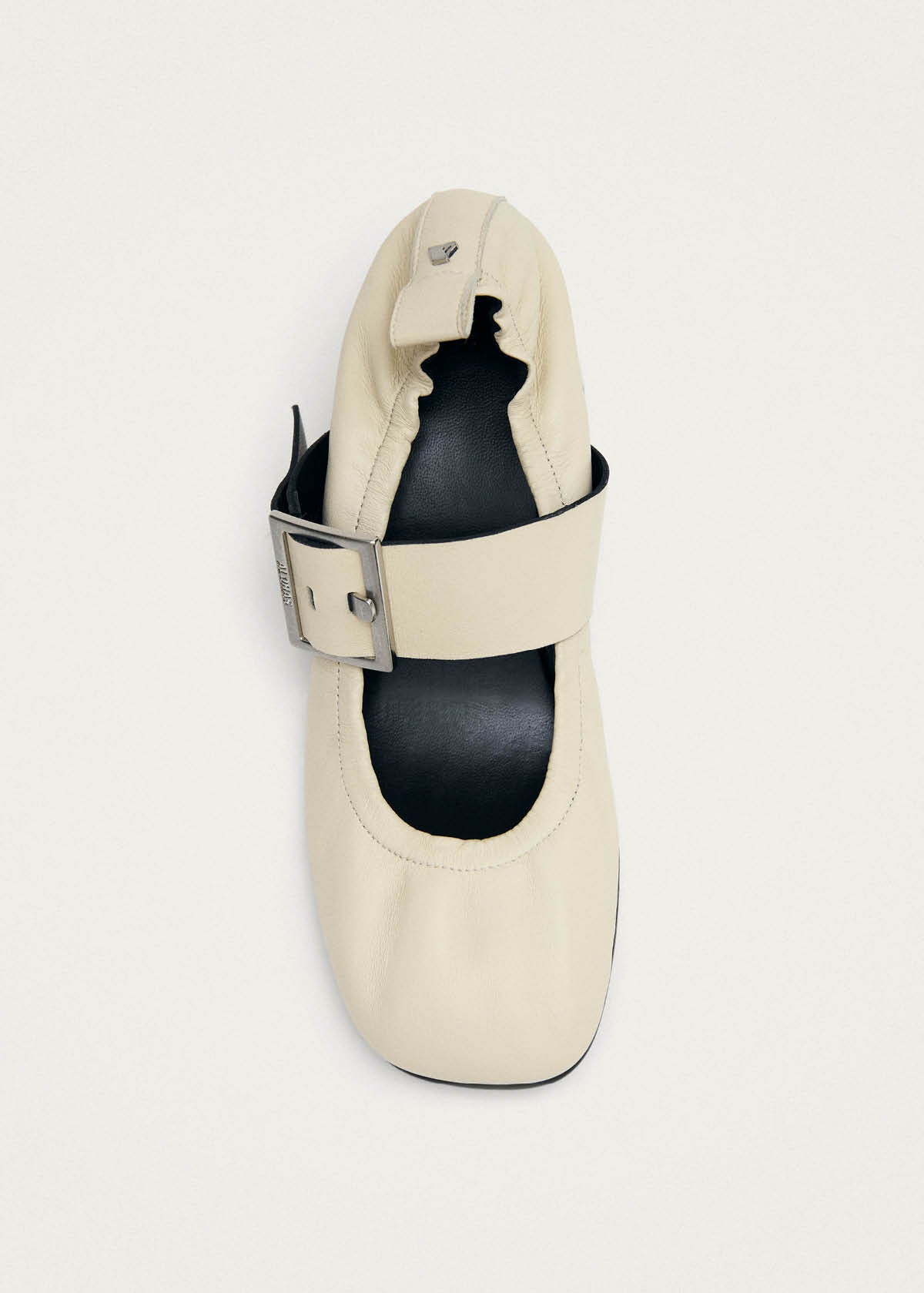 Rowena Cremefarbene Leder Pumps