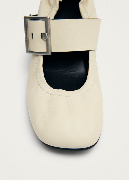 Rowena Tacones de Cuero Color Crema-image
