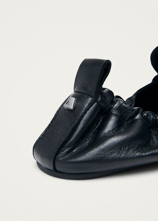 Sage Black Leather Loafers-image