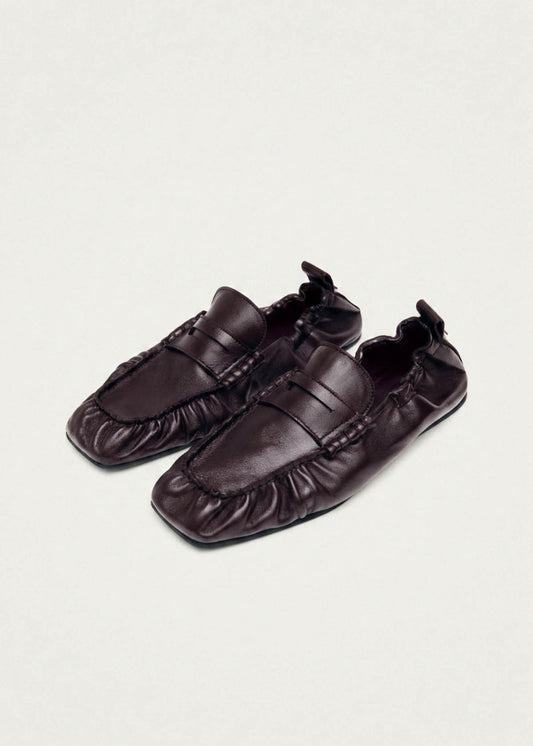 Sage Burgundy Leather Loafers-image