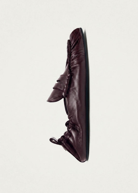 Sage Burgundy Leather Loafers-image