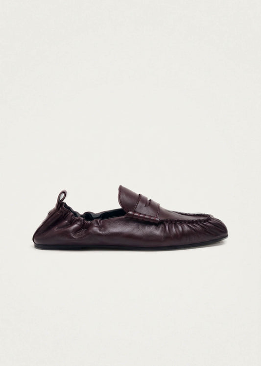 Sage Burgundy Leather Loafers-image
