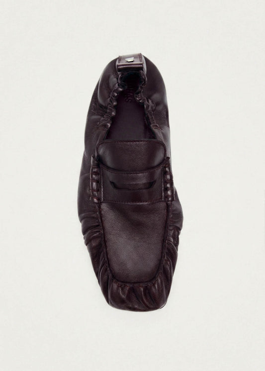 Sage Burgundy Leather Loafers-image