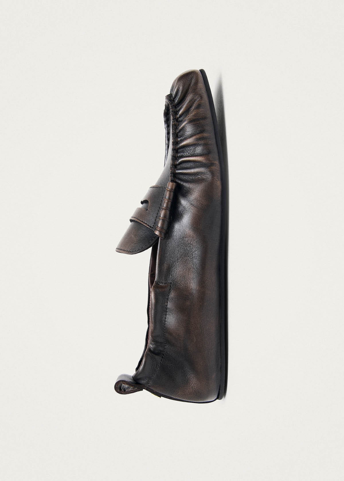 Sage Vintage Effect Brown Leather Loafers