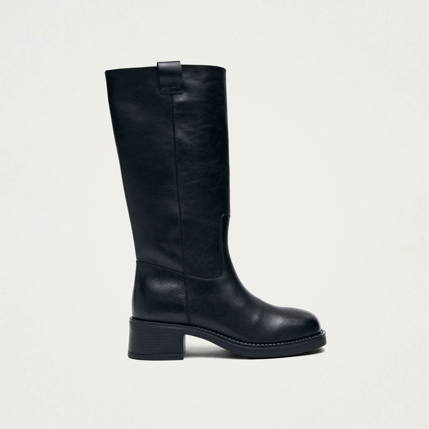 Sajan Botas De Cuero Negras