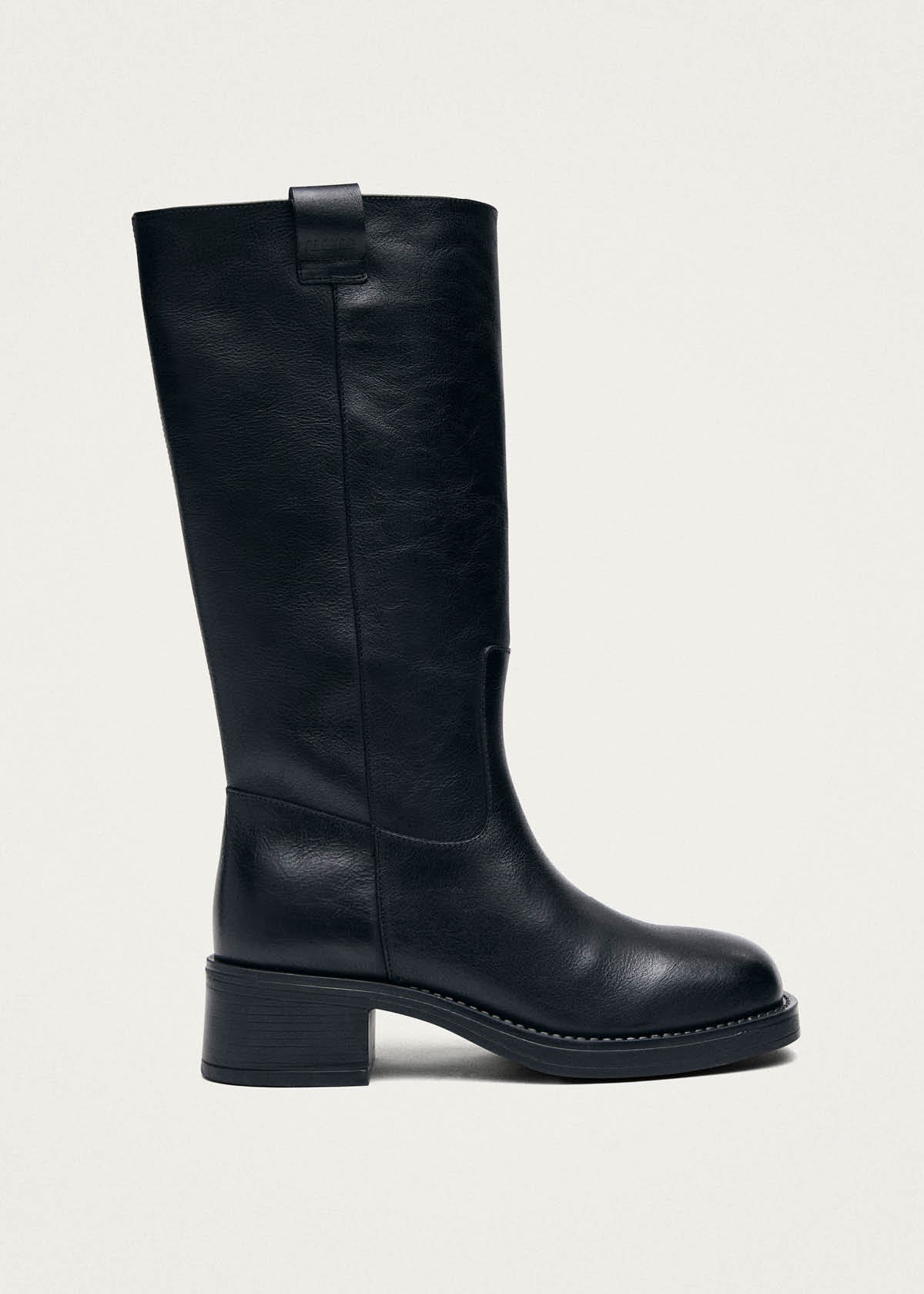 Sajan Botas De Cuero Negras