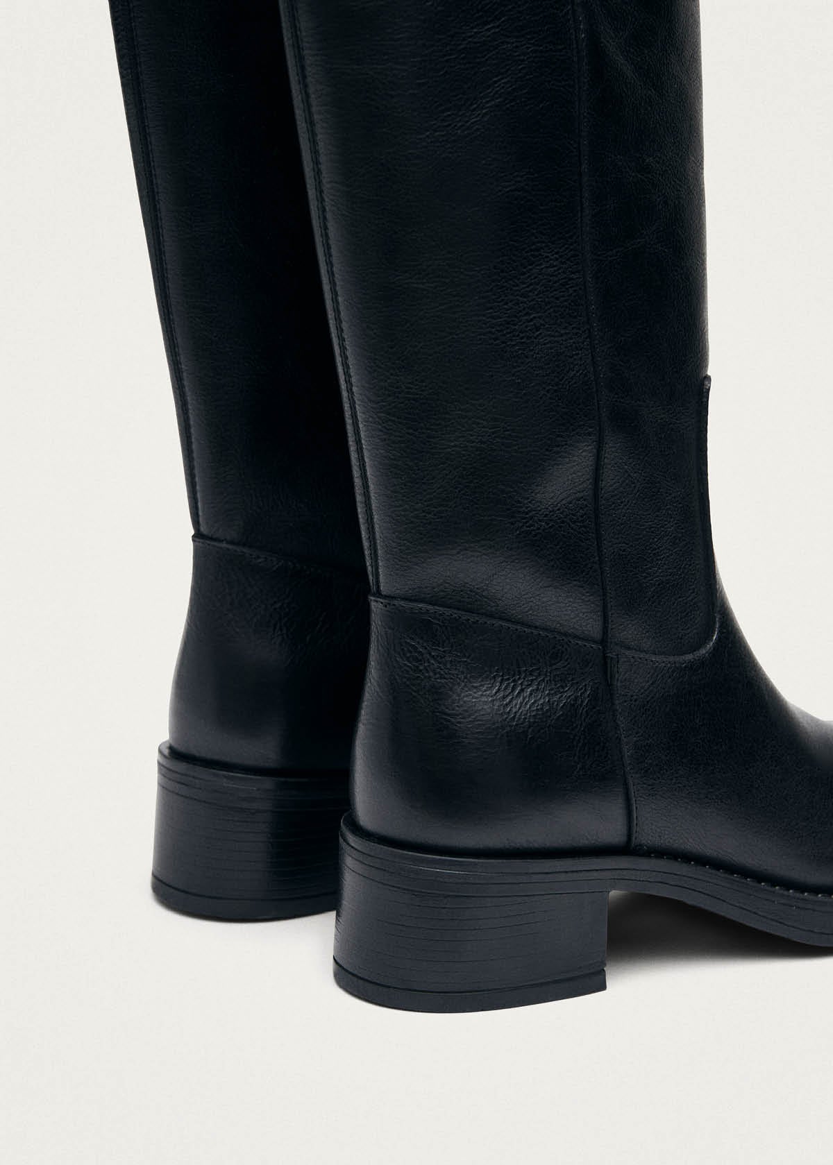 Sajan Botas De Cuero Negras