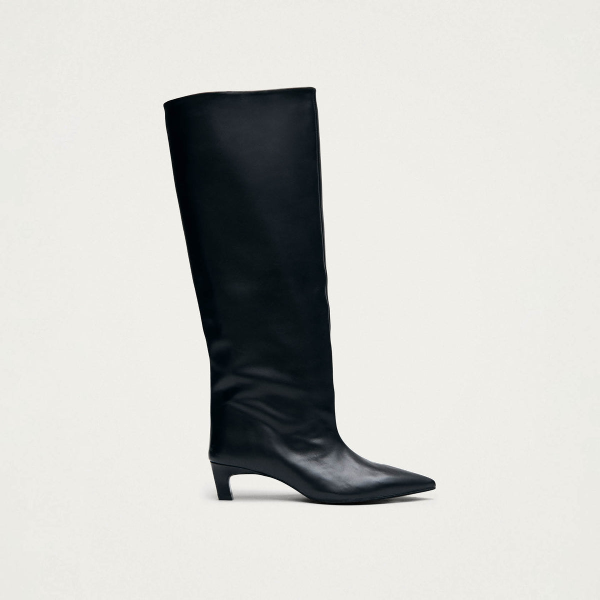 Samia Schwarze Lederstiefel