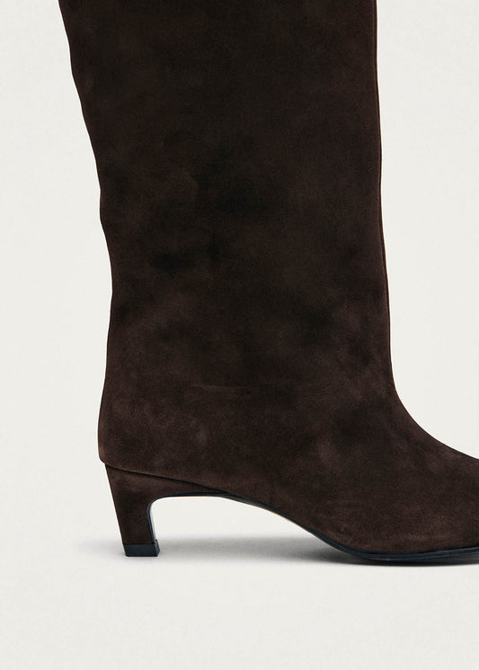 Samia Botas de Cuero Marrón Ante-image