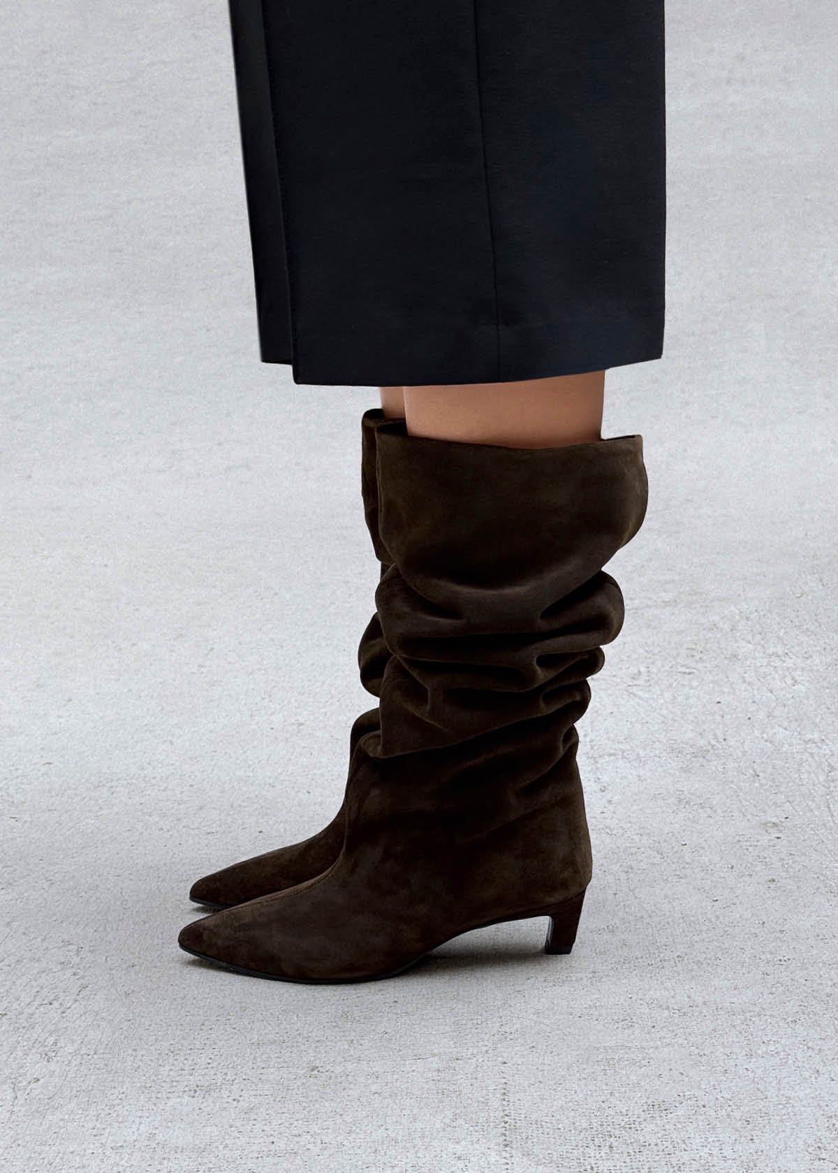Samia Wildleder Braun Lederstiefel