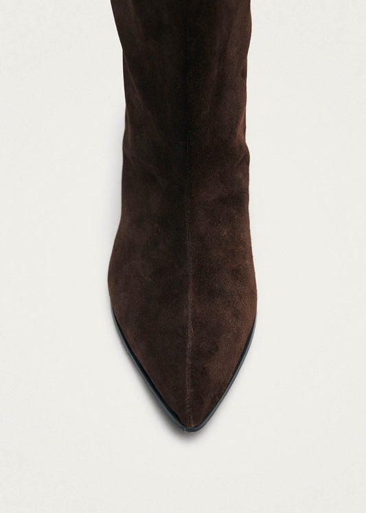 Samia Botas de Cuero Marrón Ante-image