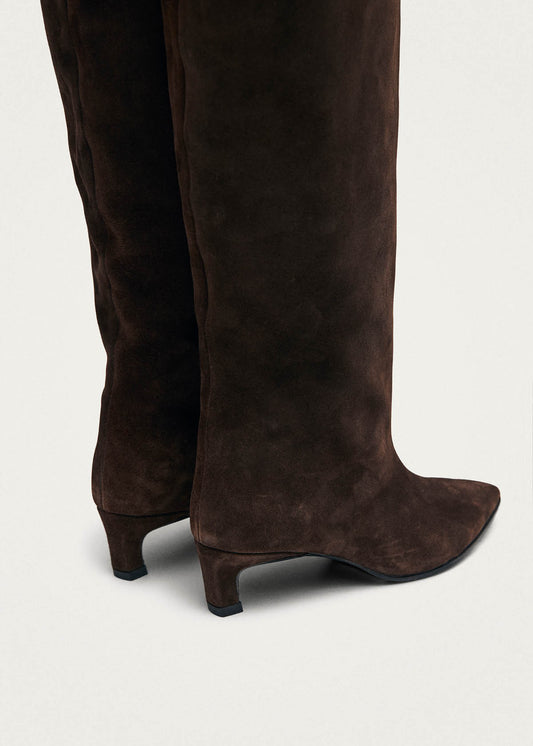 Samia Botas de Cuero Marrón Ante-image