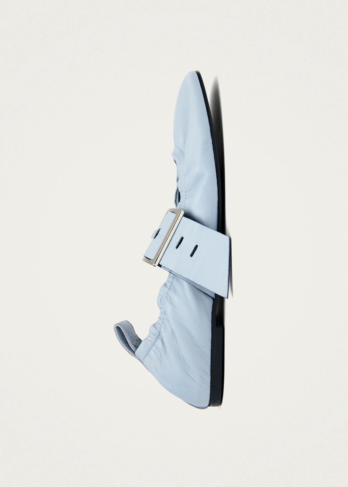 Sarea Blau-Leder Ballerinas