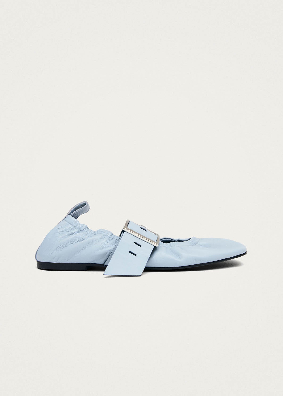 Sarea Blau-Leder Ballerinas