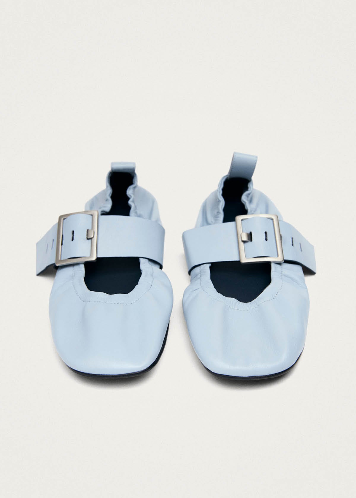 Sarea Blau-Leder Ballerinas