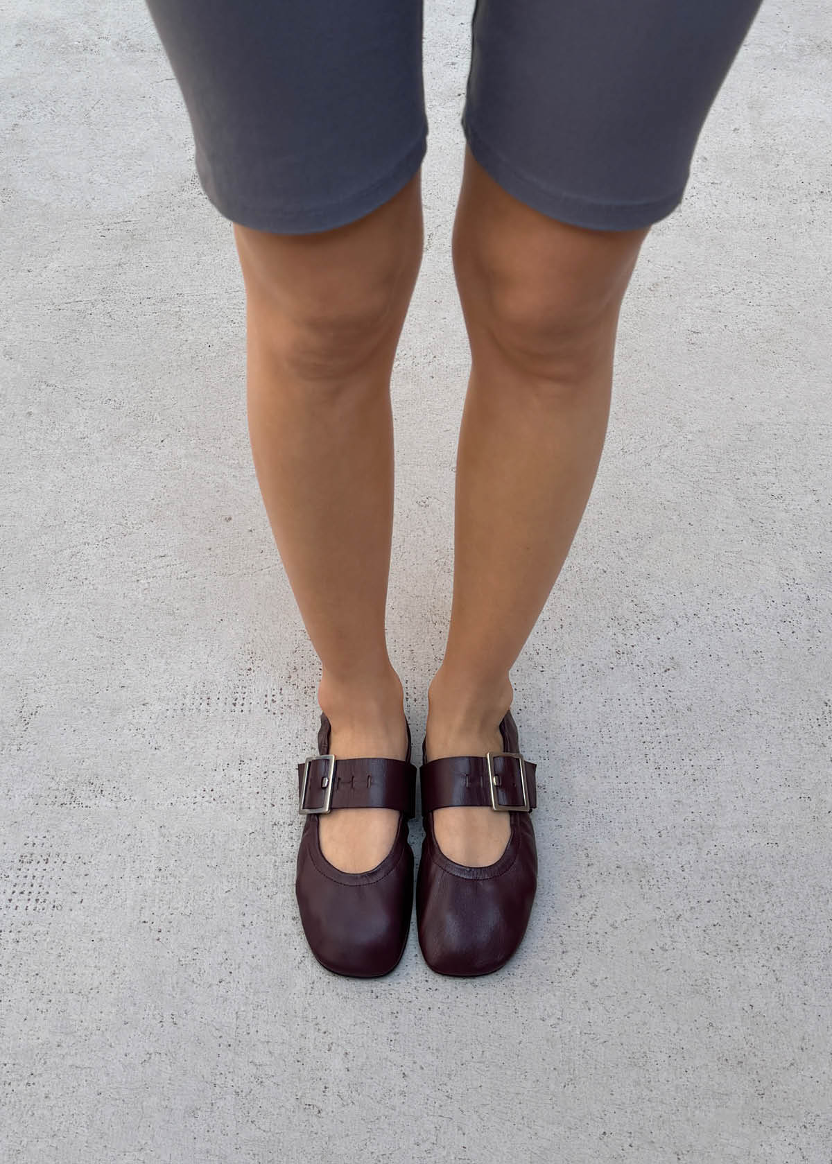Ballerine in pelle bordeaux Sarea