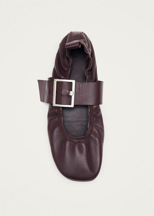 Ballerine in pelle bordeaux Sarea