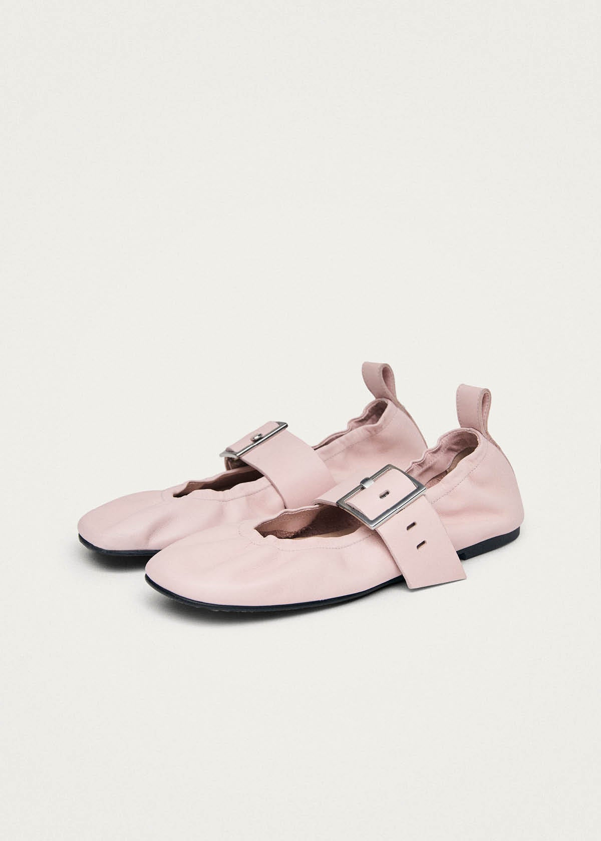 Sarea Rosa Leder Ballerinas