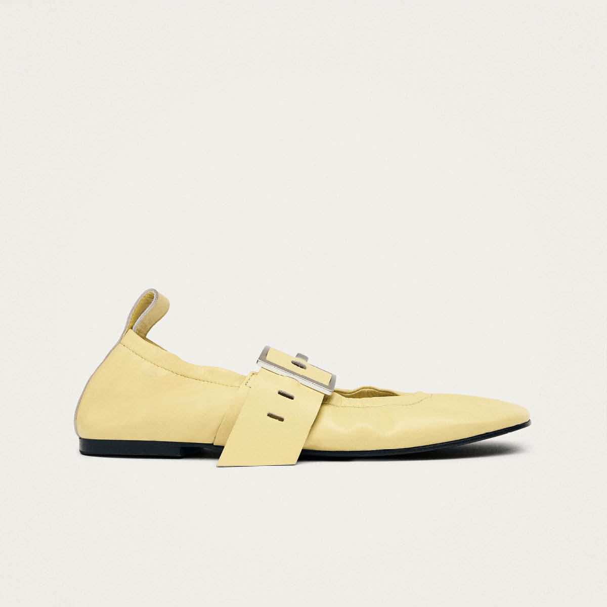 Sarea Vanille Leder Ballerinas