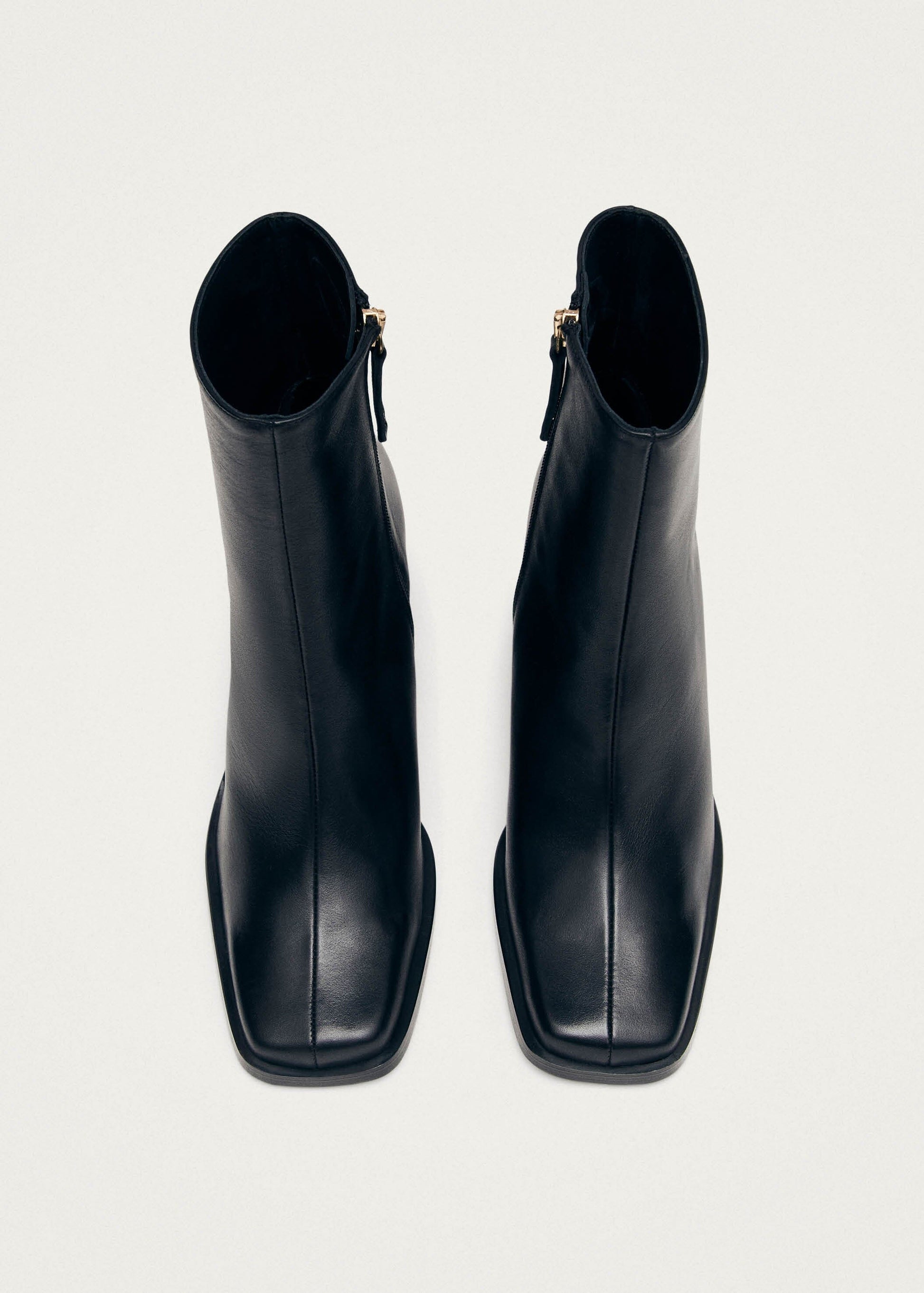 South Black Leather Ankle Boots - Main Image
