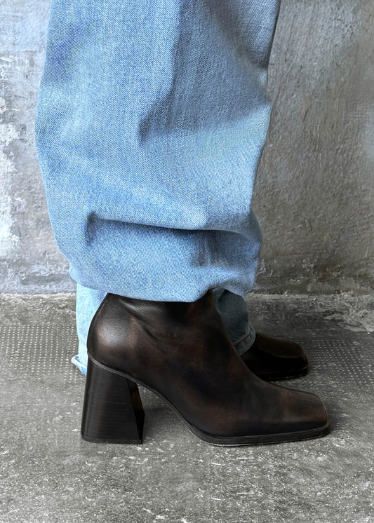 South Botines Marrones con Efecto Vintage-image