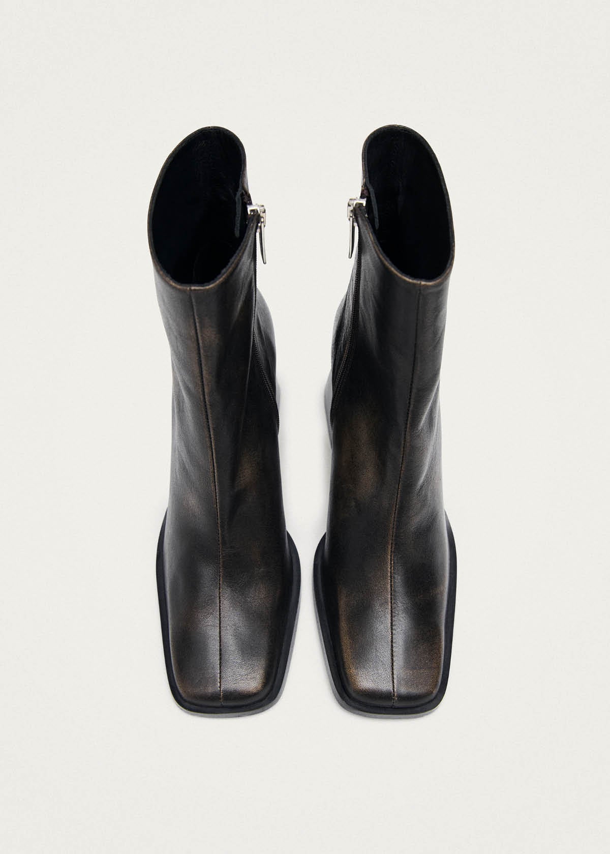 South Botines Marrones con Efecto Vintage