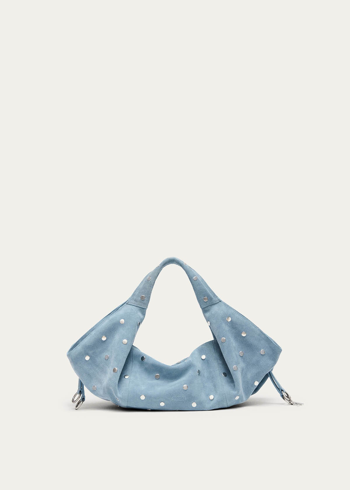 Sue Mini All Studs Suede Sky Blue Leather Bag