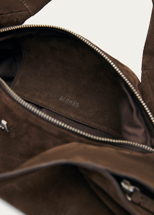 Sue Mini Sac en Cuir Marron Suédé-image
