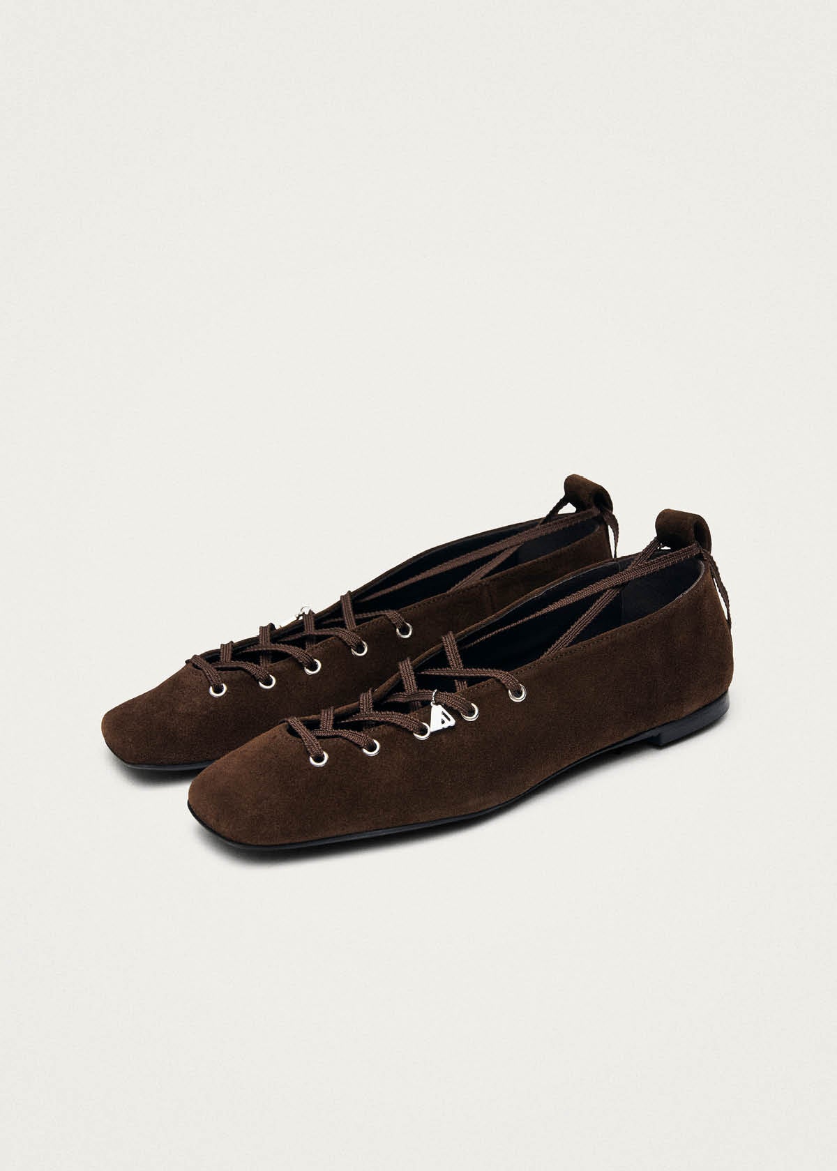 Suna Wildleder Ballerinas in Braun