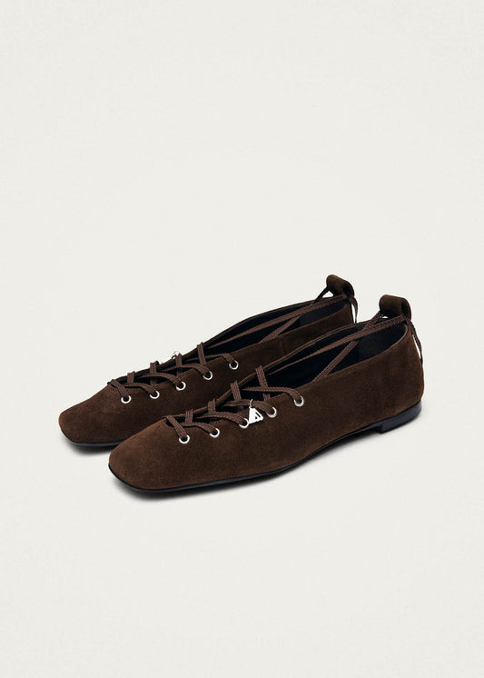 Suna Wildleder Ballerinas in Braun-image