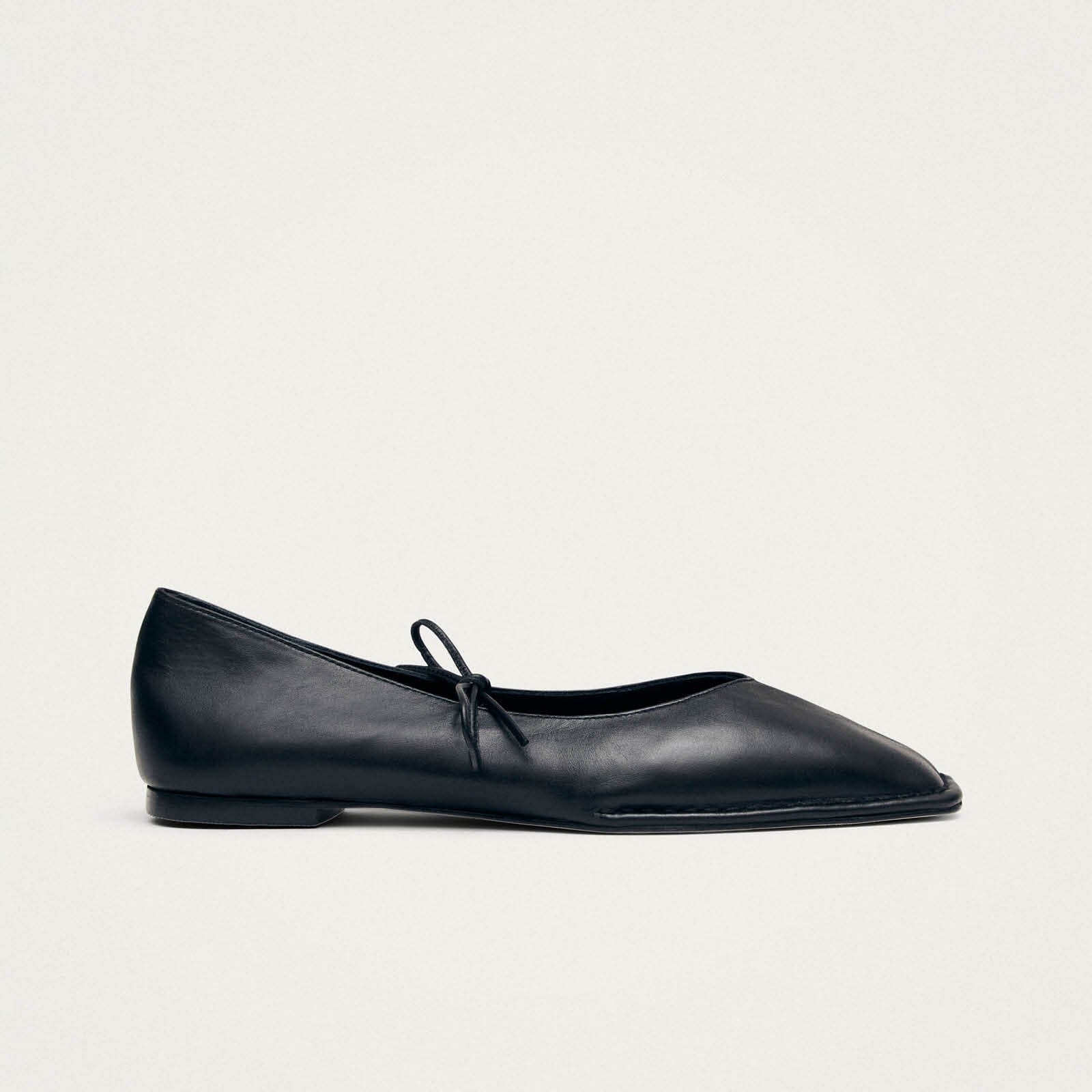 Sway Black Leather Ballet Flats | ALOHAS