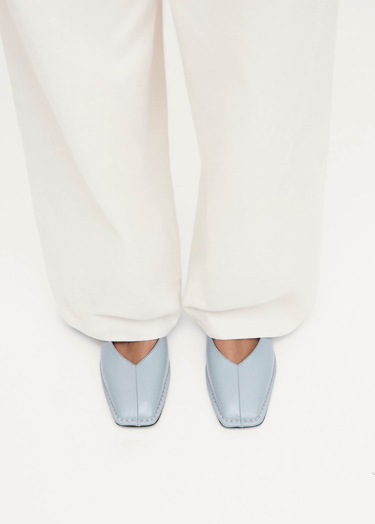 Sway Blue Leather Ballet Flats | ALOHAS