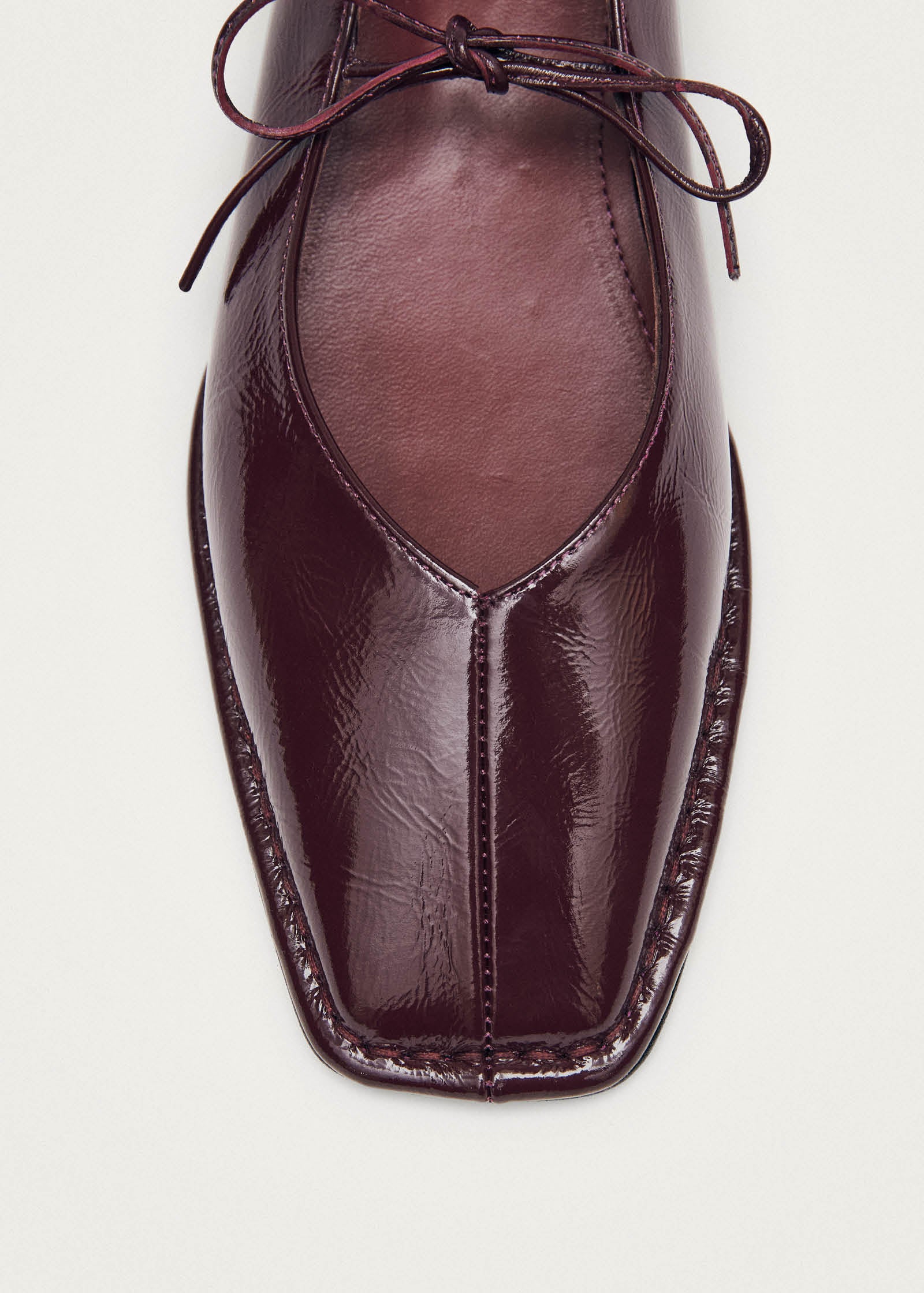 Burgundy Leather Maroon Lace Up Flats Gentle Souls Women's Maroon