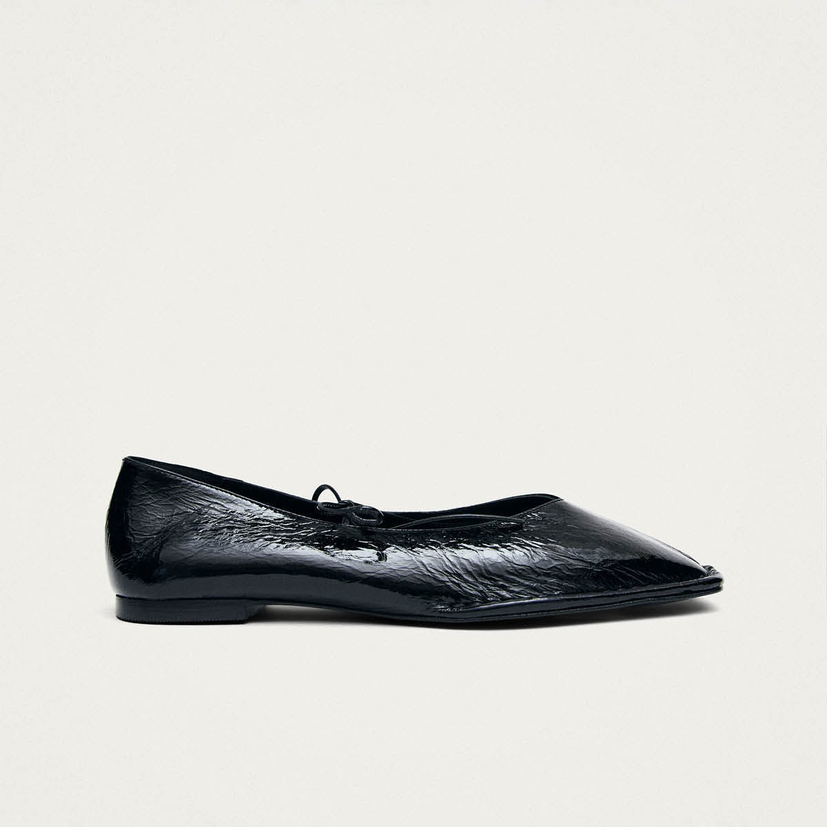 Ballerines Sway en cuir noir breveté