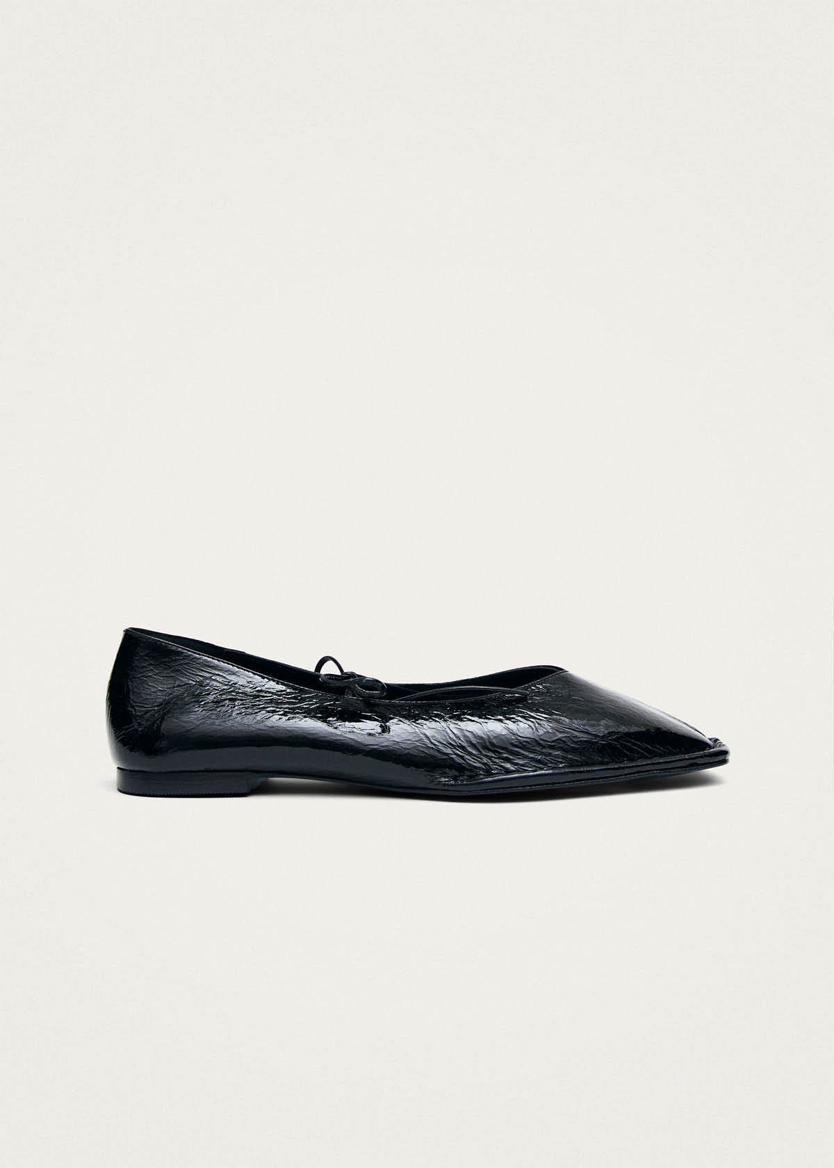Ballerines Sway en cuir noir breveté