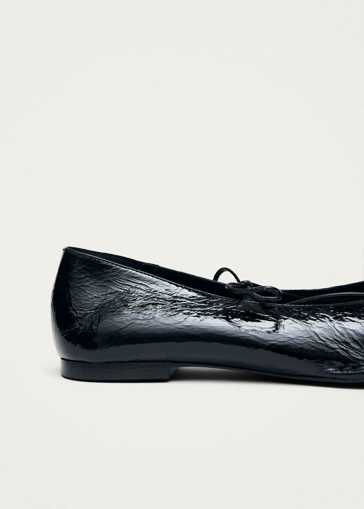 Ballerines Sway en cuir noir breveté