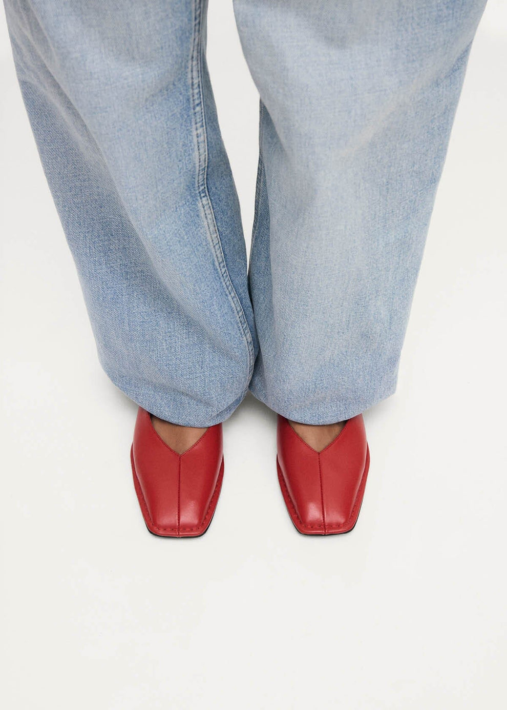 Sway Red Leather Ballet Flats | ALOHAS