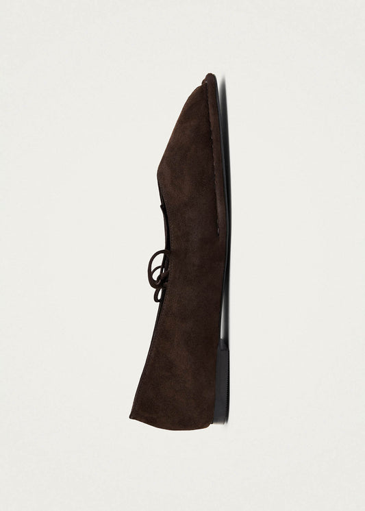 Sway Recycled Brown Leather Ballet Flats-image