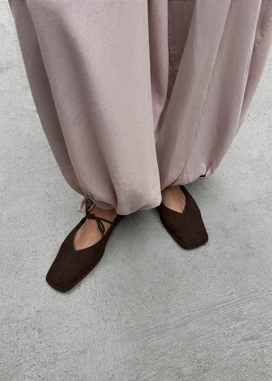 Sway Recycled Brown Leather Ballet Flats-image