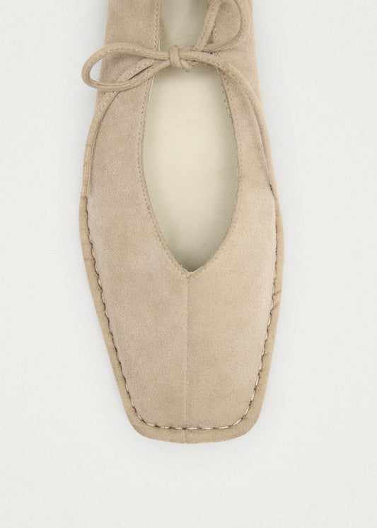 Sway Recycled Taupe Leather Ballet Flats-image