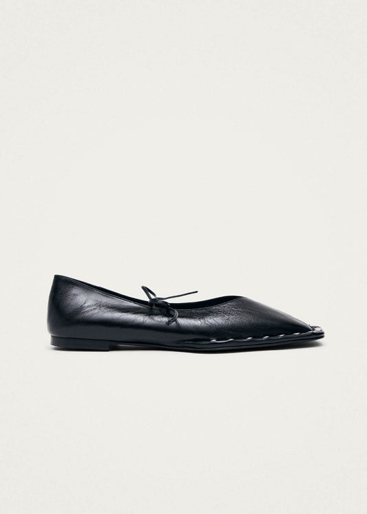 Sway Studs Rift Black Leather Ballet Flats-image